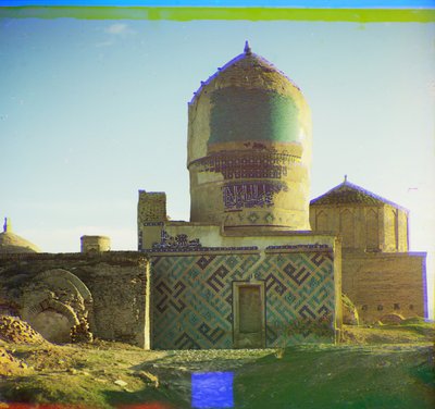 Grabmal in Shakh-i Zindeh, Samarkand, 1905-1915 von Sergey Prokudin Gorsky